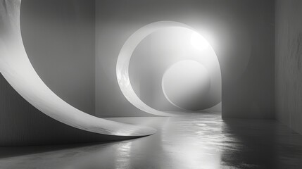 Wall Mural - an abstract obscurity theme with dark, indistinct shapes set against a light background. the minimal