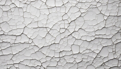 Wall Mural - white cracked enamel texture, crackle art background