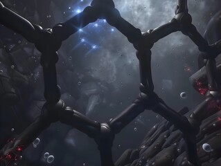 Wall Mural - mesmerizing cosmic realm of boundless imagination and visionary digital
