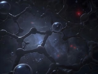 Wall Mural - Captivating Cosmic Simulation Exploring the Mesmerizing Dynamics of an Ethereal Digital Realm