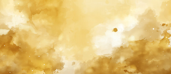 Wall Mural - Abstract gold watercolor painting background.
