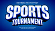 © hiznysyahril - Sports tournament 3d editable text effect