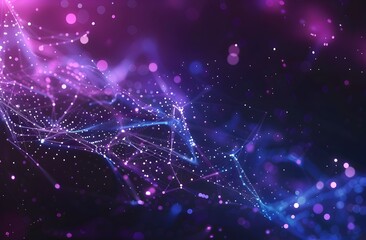Wall Mural - luminous cosmic particles swirling in a mesmerizing digital dreamscape of light and energy