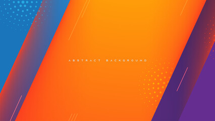 Wall Mural - Colorful gradient abstract background diagonal shape design vector.
