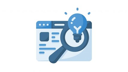 animated search result icon. Perfect for seo, web, website, search, digital, online, computer, animation, animated, technology, internet, interface, browse, optimization, www, browser, connection, web