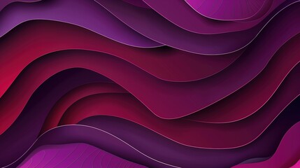Sticker - Abstract purple waves background - smooth dynamic design for modern creative projects