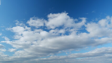 Wall Mural - Change weather. Majestic sky. Summer cloudscape, clouds change shape. Timelapse.