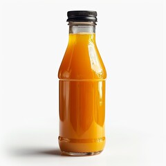 Wall Mural - A delicious and healthy apricot juice in a fresh, isolated bottle, packed with vitamins and natural goodness.