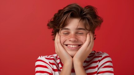 Wall Mural - Joyful Boy with a Bright Smile