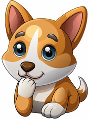 Wall Mural - Puppy in vector graphics