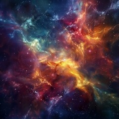 Universe abstract background, colorful space galaxy clouds nebula, stary cosmos, universe wallpaper