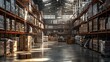 © itchaznong - A warehouse with a lot of boxes and pallets