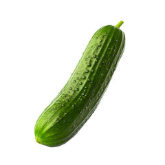 Wall Mural - A cucumber isolated on transparent background, png, cut out