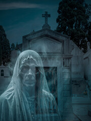 Poster - Ol cemetery vault ghost