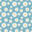 © TestersDesigns - Daisy flower seamless on editable background illustration. Pretty floral pattern for print. Flat design vector. Spring and summer seamless. Flowers seamless design. Cute floral print.