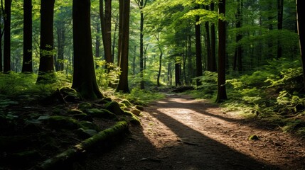 Poster - Calm forest background.