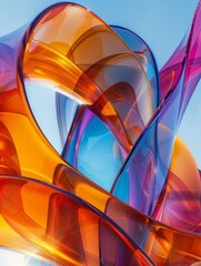 Wall Mural - modern abstract glass architectural forms.