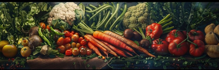Wall Mural - There are numerous fruits and vegetables captured in the image