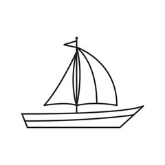 Poster - sailboat icon logo