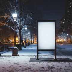 blank billboard on the street