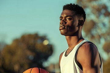 black guy playing basketball