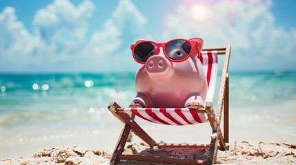 A Piggybank's Beach Vacation