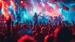 © olegganko - Energetic Crowd at Concert Waving Flags