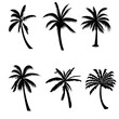 © Ilhamdh - vector black palm icon on white background