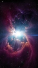 Wall Mural - Cosmos and galaxy. Vertical video.