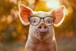 © Julaini - a pig wearing glasses with a cute face