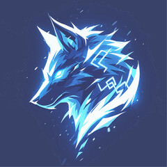 Wall Mural - Vector Logo of Wolf