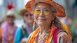 © EpicFade - Celebrating Love and Diversity: Senior LGBTQ Spouses Immersed in a Vibrant Cultural Affair Downtown