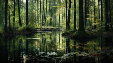 Canvas Print - reflection in the water