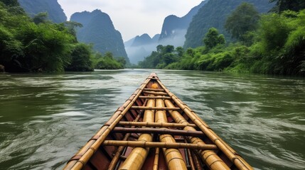 Poster - canoe on the river