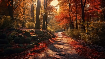 Poster - autumn in the forest