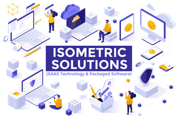 Isometric Business Scene Vector