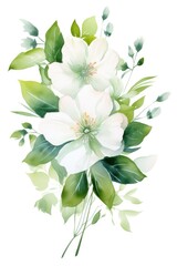 Sticker - bright flowers on a white background