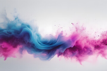 Wall Mural - Dynamic design elements: colorful, blurry fog waves, powder explosions on white, perfect for sound, music, tech, or science themes.