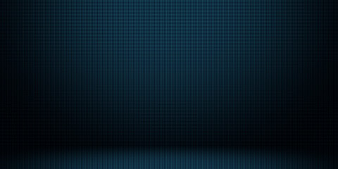 Wall Mural - abstract blue grid perspective design background with lighting. high technology lines landscape conn