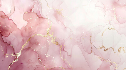 Wall Mural - the background texture of a pink diamond with golden lines
