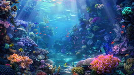 Wall Mural - Underwater Coral Reefs