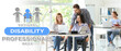 © Pixel-Shot - Handicapped young woman with colleagues working in office