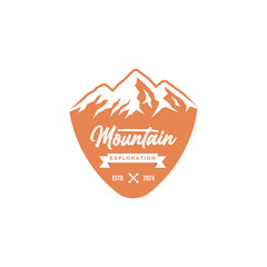 Wall Mural - mountain adventure hipster logos.. of Vintage Outdoor mountains Summer Camp badges or Patches. vector emblem designs