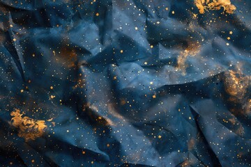 Wall Mural - A blue and gold starry sky with a lot of stars