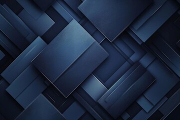 futuristic blue geometric shapes on dark background abstract technology and innovation concept