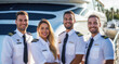 © bluebeat76 - Confident crew posing in front of luxury yacht