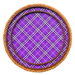 Sticker - Wooden frame with purple texture in 3d realistic render with transparent background