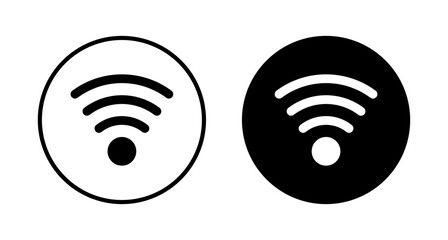 wifi icon vector isolated on white background. signal vector icon. wireless and wifi icon or sign fo