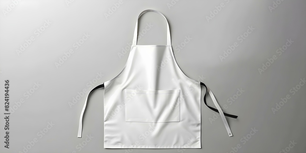 White apron mockup on blank background for design presentations and ...
