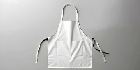 Poster - White apron mockup on blank background for design presentations and branding. Concept White Apron Mockup, Blank Background, Design Presentations, Branding